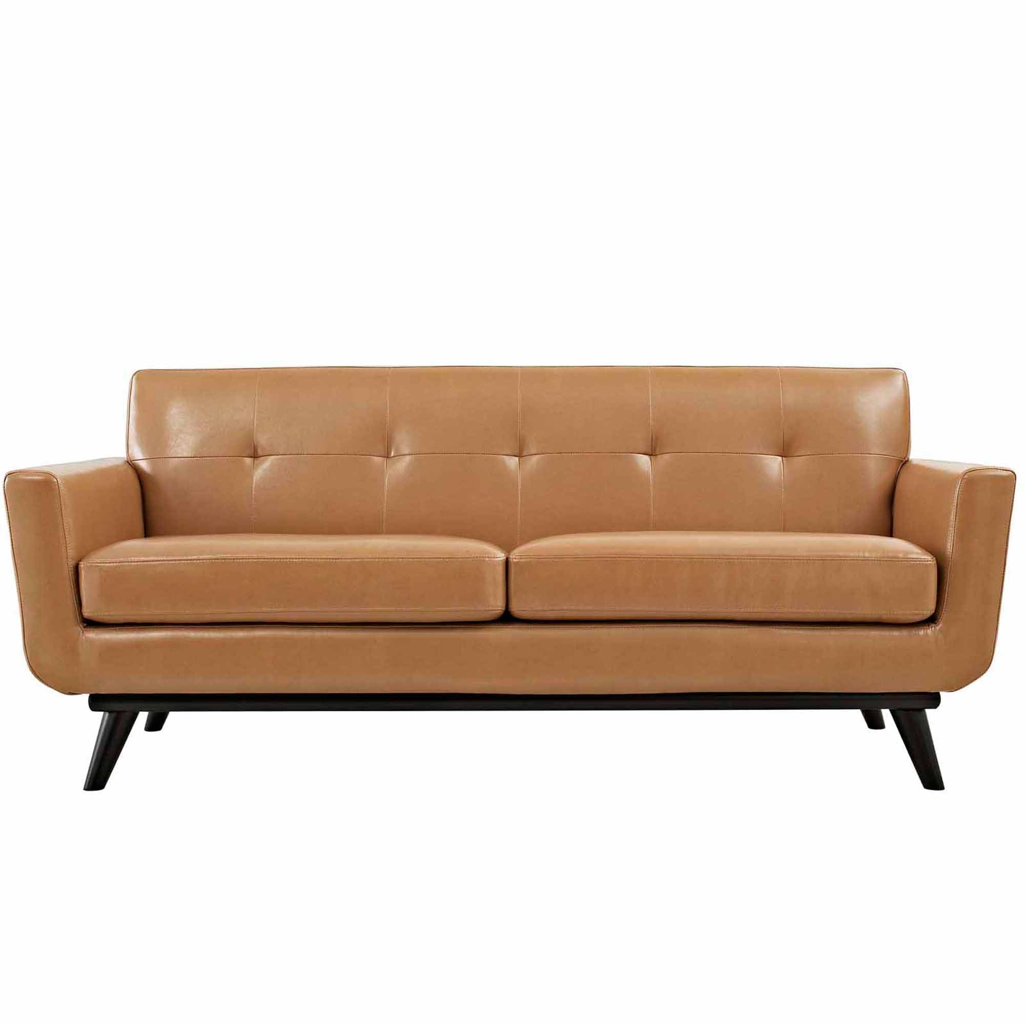 Modway Engage Bonded Leather Loveseat, Multiple Colors