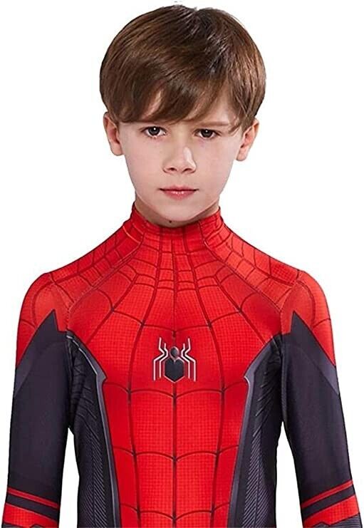 ZUITEH Boy Spider Superhero Costume Halloween Party Kids Jumpsuit Cosplay Bodysuit Children Great Gifts for Kids