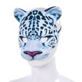 thumbnail image 3 of Máscara divertida de Halloween, máscara de Animal de leopardo de las nieves, máscara de media cara para fiesta de Carnaval de Pascua, 3 of 3