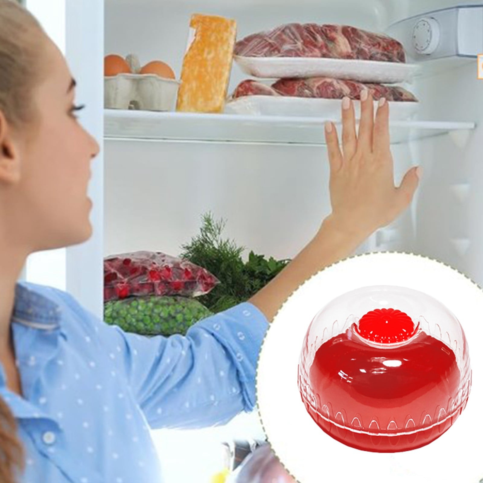 4-Pack Silicone Fruit Storage Containers-Reusable Fridge Organizers for Lemons,Potatoes,Onions & More-BPA-Free Vegetable Keepers for Freshness (2025 Design)