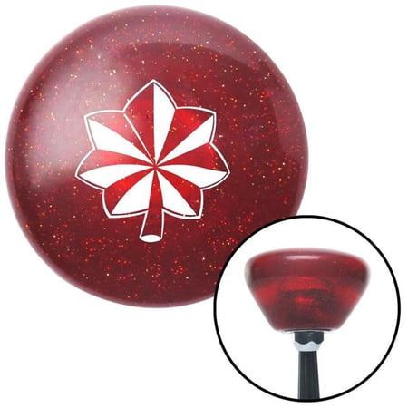 American Shifter White Commander Red Retro Metal Flake Shift Knob with M16 x 1.5 Insert Shifter Auto Brody