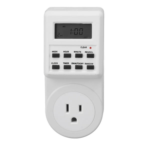 Indoor Mini Outlet Timer Digital Countdown Timer Outlet Indoor Timed Power Switch with Countdown Power Off Protection US Plug 120V 15A 1800W.μ