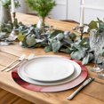 thumbnail image 6 of Round Placemats Abstract Ombre Red Marble 15 inch Set of 6 Table Mats for Dining Table White Modern Art Heat Resistant Non-Slip Kitchen & Home Decorative Place Mat Set, 6 of 8