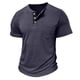thumbnail image 3 of Tops para hombre, blusas y camisas de manga corta y cuello redondo para hombre, color liso, cálidos y ajustados, cuello semialto, manga larga, base deportiva y fitness, top de poliéster para hombre., 3 of 5