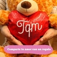thumbnail image 3 of Oso Ozark PELUCHERIA Caramel Peluche 40 cm Osito Love Heart, 3 of 5