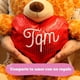 thumbnail image 3 of Oso Ozark PELUCHERIA Caramel Peluche 40 cm Osito Love Heart, 3 of 5