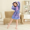 thumbnail image 3 of FORMRS Niños Bathrobe Unisex Hooded Robe Soft Plush Pajamas Sleepwear, Size 10-12T, Cat Walking in Street, 3 of 7