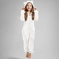 thumbnail image 3 of Mercatoo Youth Po𝐥ar Fleece Cute Ears Jumpsuit S𝐡erpa Thicked Warm Bodysuits with Hooded Teen Girls Winter Plush R𝐨mper, 3 of 6