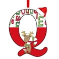 thumbnail image 1 of Juego de 26 adornos navideños con letras | Colgantes acrílicos planos con letras del alfabeto | Adornos navideños de madera roja | Decoración navideña personalizada para casa, oficina o fiesta, 1 of 1