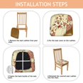 thumbnail image 4 of Pioneer Flower Seat Covers for Dining Room Chairs Set Of 4,Stretch Printed Washable Chair Seat Cover with Elastic Ties and Button,Removable Waterproof Couch Cushion Covers, 4 of 6