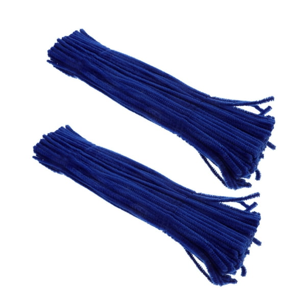 WHAMVOX Blue Chenille Stems for DIY Crafts Versatile Thick Plush Strips Safe for Kids Ideal for Decoration 200pcs