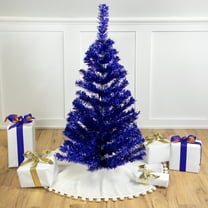 Northlight Artificial Tinsel Christmas Tree - 3' - Deep Blue - Unlit