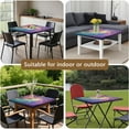 thumbnail image 5 of Colorful Tie Dye Nebula Pattern Square Fitted Tablecloth with Elastic Edge,Square Table Cover,Washable Elastic Table Cover for Home Kitchen Party Decor 36"x36", 5 of 6
