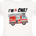 thumbnail image 4 of Inktastic I'm 1 Fire Truck 1st Birthday Boys or Girls Long Sleeve Baby Bodysuit, 4 of 5