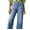 Dusk Blue, variant on DOKOTOO Women's Wide Leg Jeans High Waisted Stretchy Boyfriend Denim Pants Trendy with Big Pocket