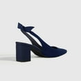 thumbnail image 3 of Womens Pumps Pointed Toe Slip on Slingback Cute Bowknot Classic Chunky Block Heels, 3 of 4