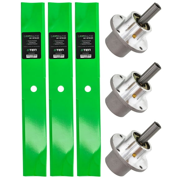 8TEN Spindle Low Lift Blade Kit for Ferris BGF52KA CTR52 1530301 MK1002144