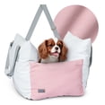 thumbnail image 1 of Asiento de Coche para Perro, Transportadora para Automóvil Esquimal (Blanco - Rosa, 47x53x44 cm), 1 of 6