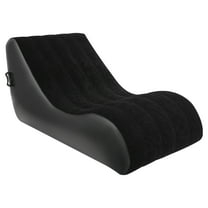 Inflatable Sofa Bed Foldable S-shaped Blow Up Couch Flocking Fabric Sleeping Pad with Air Pump