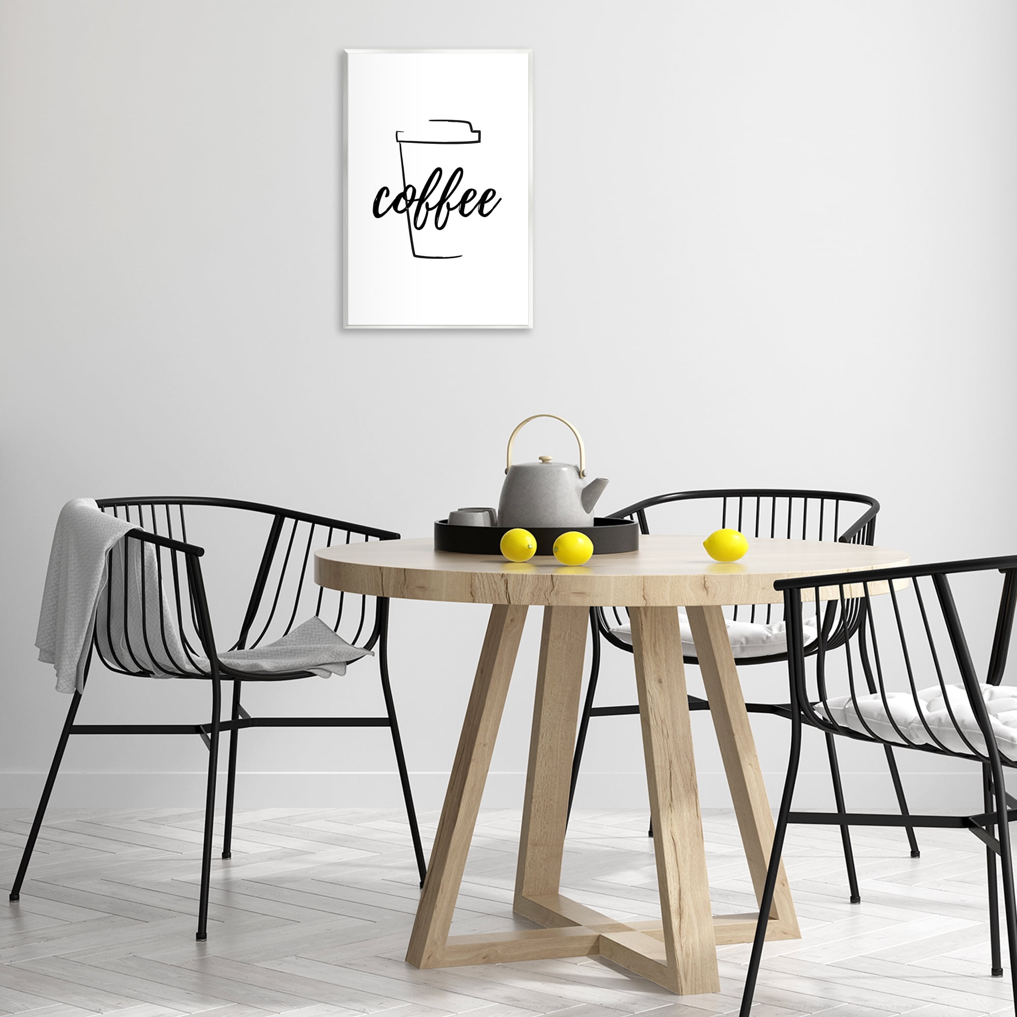 Stupell Industries Minimal Coffee Cup Food & Beverage Painting Unframed Art Print Wall Art, 13 x 19