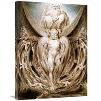 30 in. The Whirlwind - Ezekiels Vision Art Print - William Blake