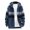 Blue, variant on IROINNID Men's Long Sleeve Plush Mid-Length Hooded Jacket Stripes Leisure Patchwork Knitting Cardigan Coats