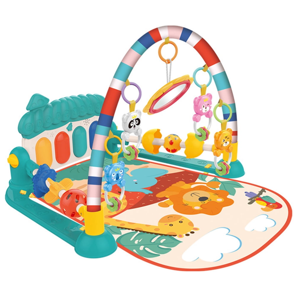 2 in 1 Baby Kick and Play Piano Gym Mat Rack Infant Music Fitness Rack
