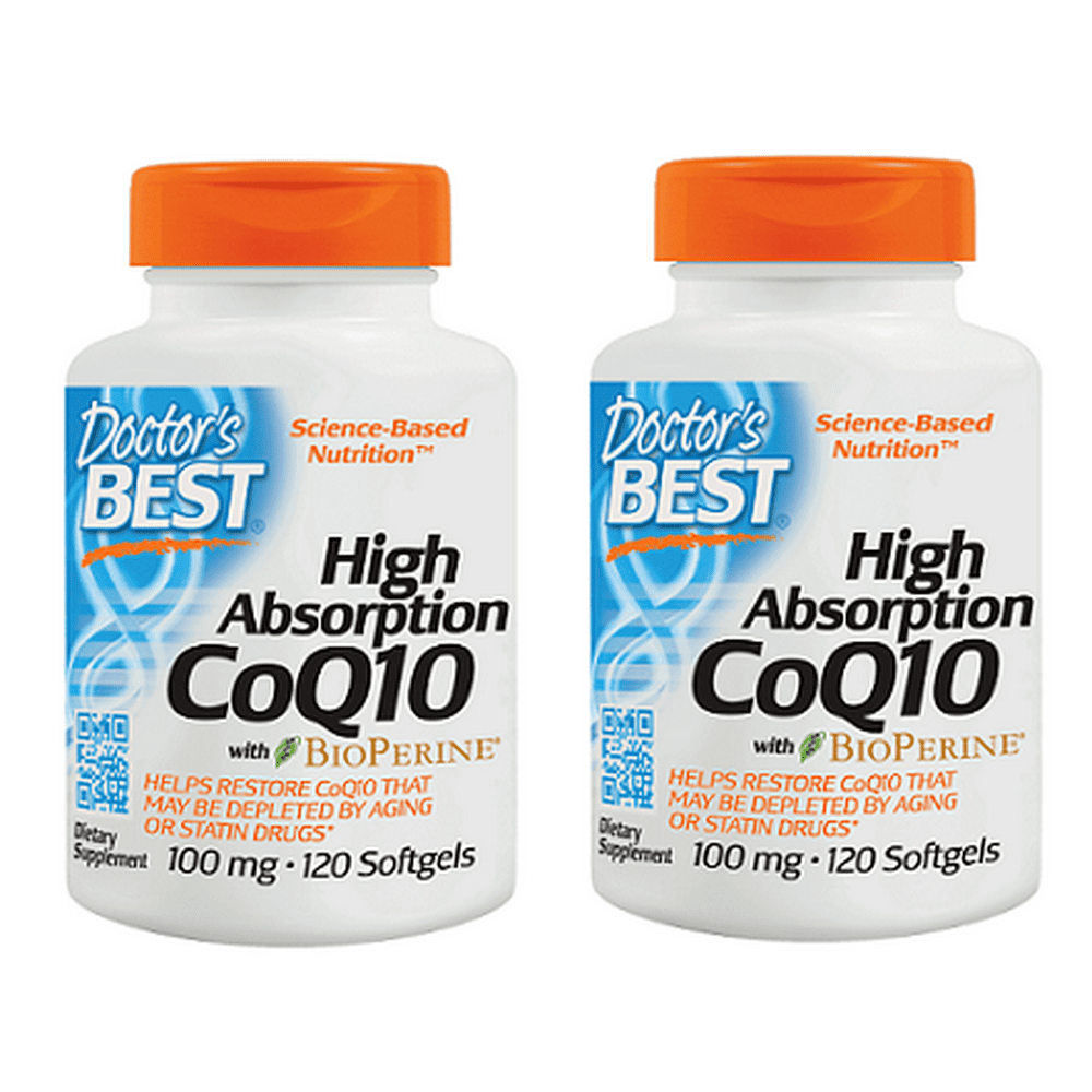 Doctor's Best - High Absorption CoQ10 with BioPerine, 100 mg, 120 ...