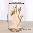thumbnail image 2 of Hand Jewelry Stand Wooden Hand Form Jewelry Display Hand Jewelry Organizer&Ring Holder,Real Wooden Hand Form Jewelry Display Set,2 Way Wall Hanging or Standalone Mannequin Finger Hand Display, 2 of 4