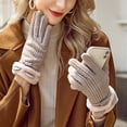 thumbnail image 1 of Guantes térmicos de invierno para mujer Guantes cálidos con pantalla táctil para mujeres y niñas de invierno: talla inconfundible Caqui, 1 of 8
