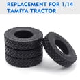 thumbnail image 2 of RC Crawler Rubber Tires RC Car Tires 4pcs Replacement for 1/14 Tamiya Tractor, 2 of 7