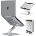 thumbnail image 1 of Support Ordinateur Portable pour Bureau, Hauteur Réglable Portable Ordinateur Portable, NUKOI Support Ordinateur Ergonomique Pliable Ultime pour Ordinateur Portable jusqu'à 16 Pouces, Compatible avec MacBook Pro, Air, HP, Ordinateur Portable - Argent, 1 of 7