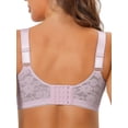 thumbnail image 3 of Unique Bargains Women's Lace Minimizer Bralette Full Coverage Wireless Bras 38D Light Purple, 3 of 6