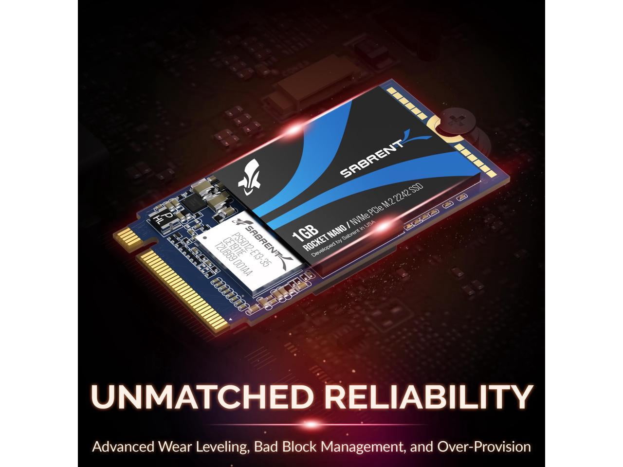 Sabrent 512GB Rocket NVMe PCIe M.2 2242 DRAM-less Low Power