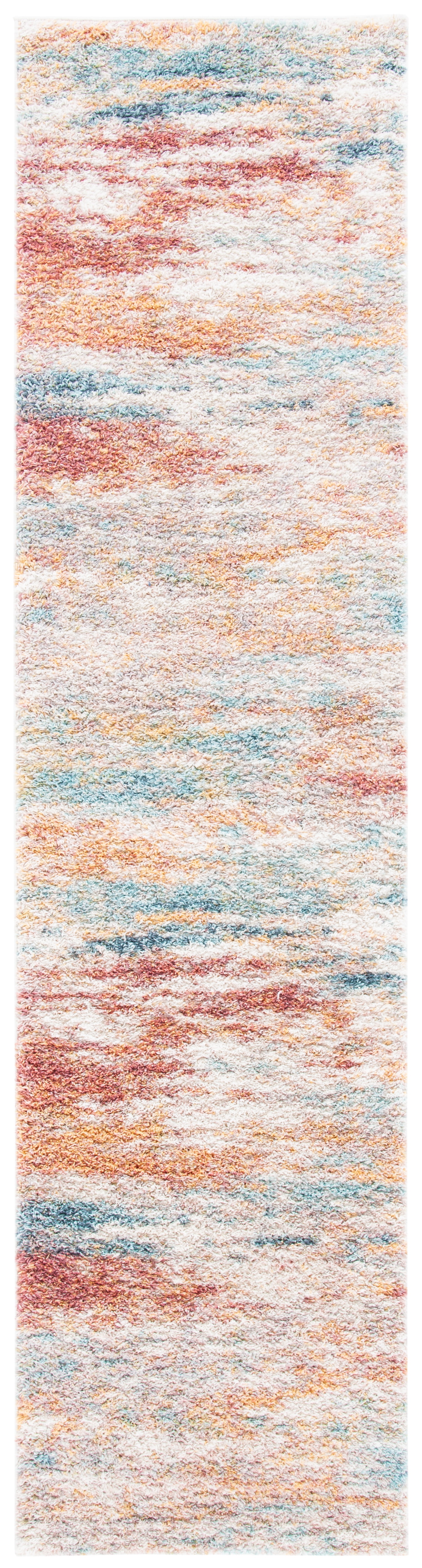 SAFAVIEH Calista Igor Abstract Runner Rug, Beige/Aqua, 2'3" x 7'