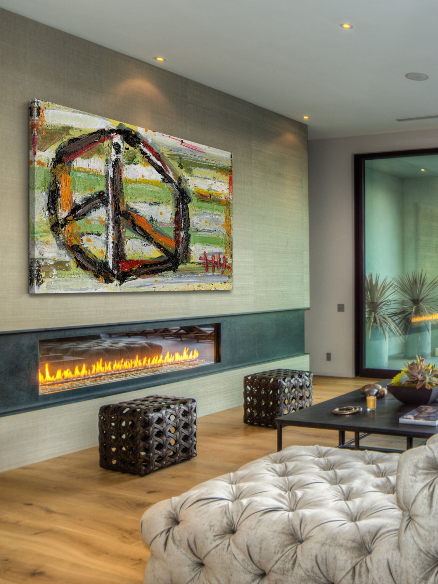 Marmont Hill "Green Peace" by Tori Campisi Painting Print on Canvas