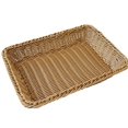 thumbnail image 1 of Cesta de almacenamiento hecha a mano rectangular de ratán, organizador de mimbre, soporte para pan, fruta, verduras, bocadillos, contenedor de alimentos M, 1 of 8