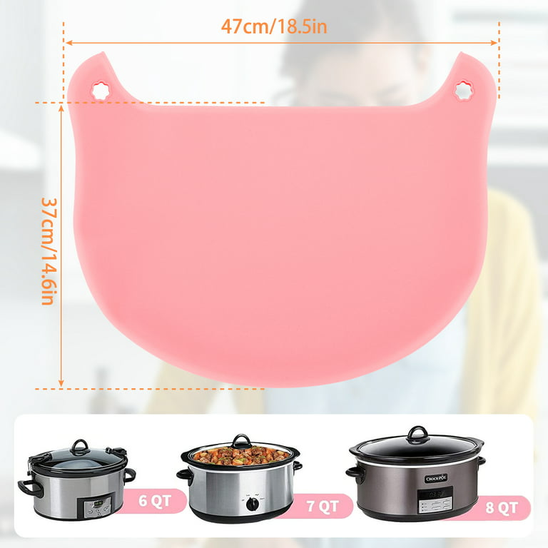 1PC Silicone Crockpot Liner Fits 7-8-10 Quarts Oval Crock Pot, Reusable &  Leakproof Dishwasher Safe Food Grade Slow Cooker Liners, Replacement of