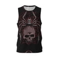 thumbnail image 2 of Easygdp Spider with Skull Men's Mesh Basketball Jersey Quick Drying Sleeveless Shirts Fitted Muscle Tank Tops Sport Round Neck T-Shirt - XX-Large, 2 of 9
