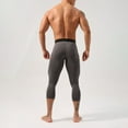 thumbnail image 3 of Juslio Mens Cargo Pants Comfy Solid Sports Fitness Tight Side Pockets Stretch Snug Unrestrained Dry Pouch Yoga Casual Fashions Mens Capris for Summer Clearance XXL, 3 of 5