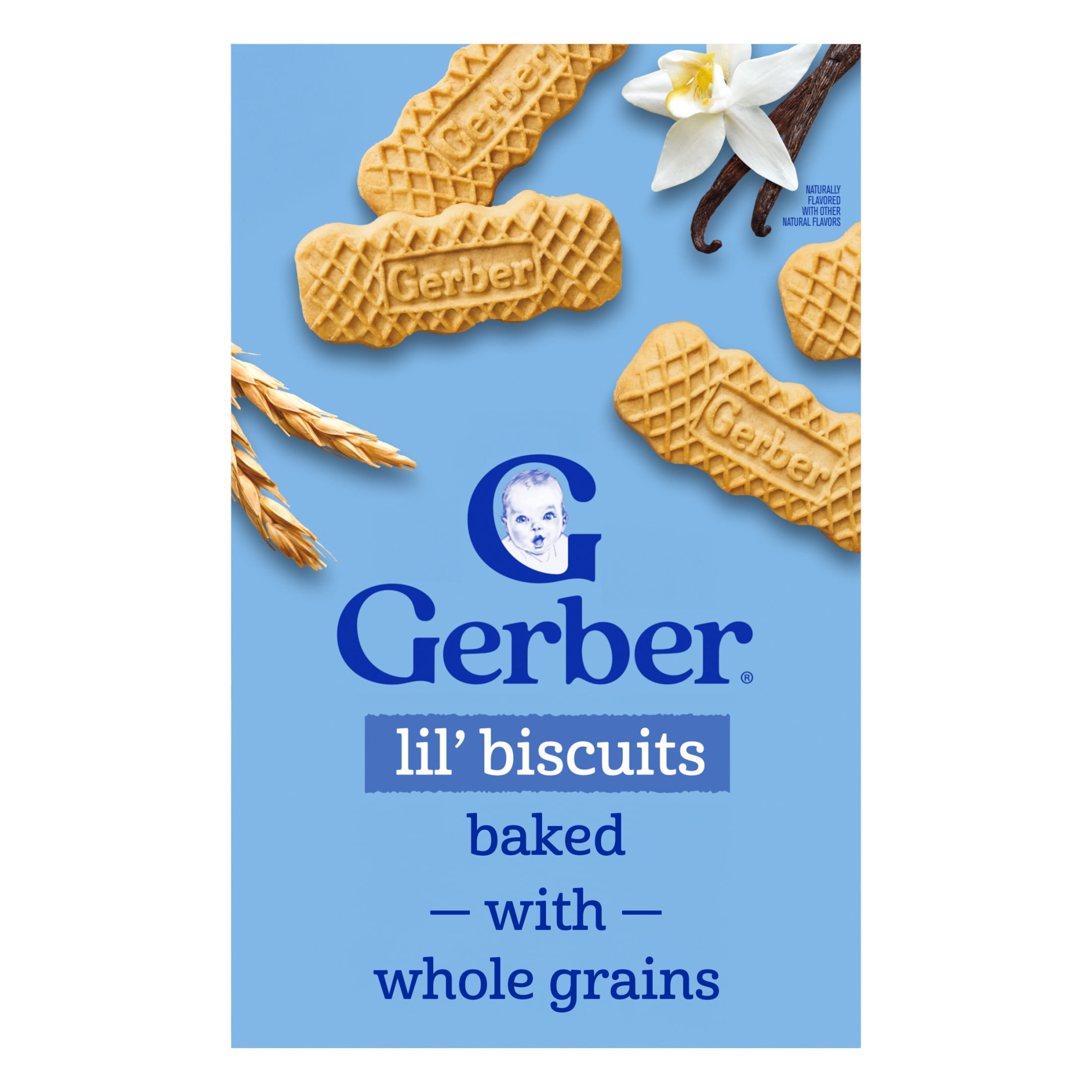 (6 pack) Gerber Baby Snacks Lil' Biscuits, Toddler Cookies