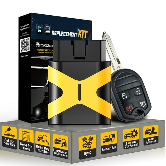 Self Programmable Uncut Head Remote Control Keyless Entry Replacement for 2011-2014 Ford F-150/F-250/F-350 with FCC: CWTWB1U793