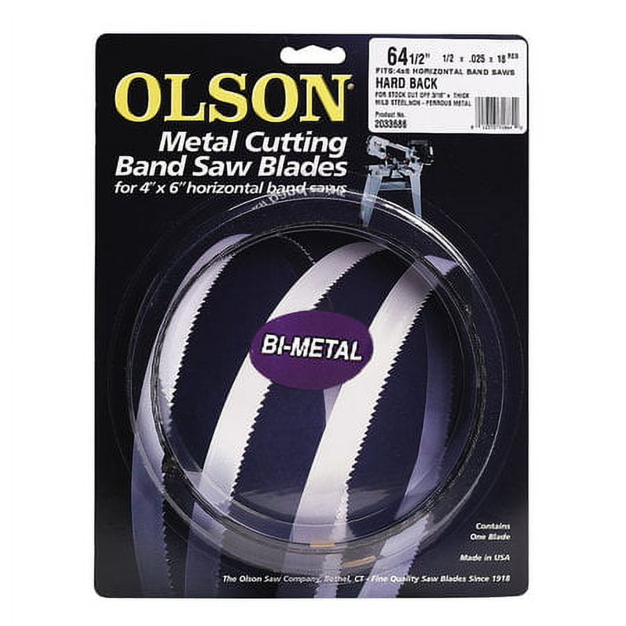 Olson Saw BI-Metal Band Saw Blade 1/2 by .025 inch, 10/14 VARI 64-1/2"