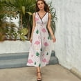 thumbnail image 5 of Flamingo Pattern Pattern Design Sleeveless Dress Summer Clothes for Women Women's Clothing 2025, 5 of 7