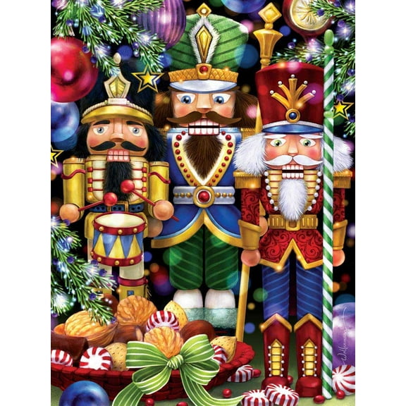 Jigsaw Puzzle for Adults 500 Piece The Three Nutcrackers Wooden Puzzles 20.4 X 14.9 inches/52 x 38 cm