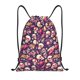 thumbnail image 1 of Fotbe music Skull record Guitar Bolsa Mochila con Cordón Estampada, Bolsa de Gimnasio Deportiva, Bolsa Cinch, Bolsa con Cordón para Hombres y Mujeres-Small, 1 of 6