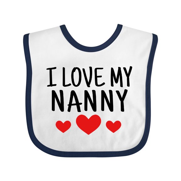Inktastic I Love My Nanny Boys or Girls Baby Bib