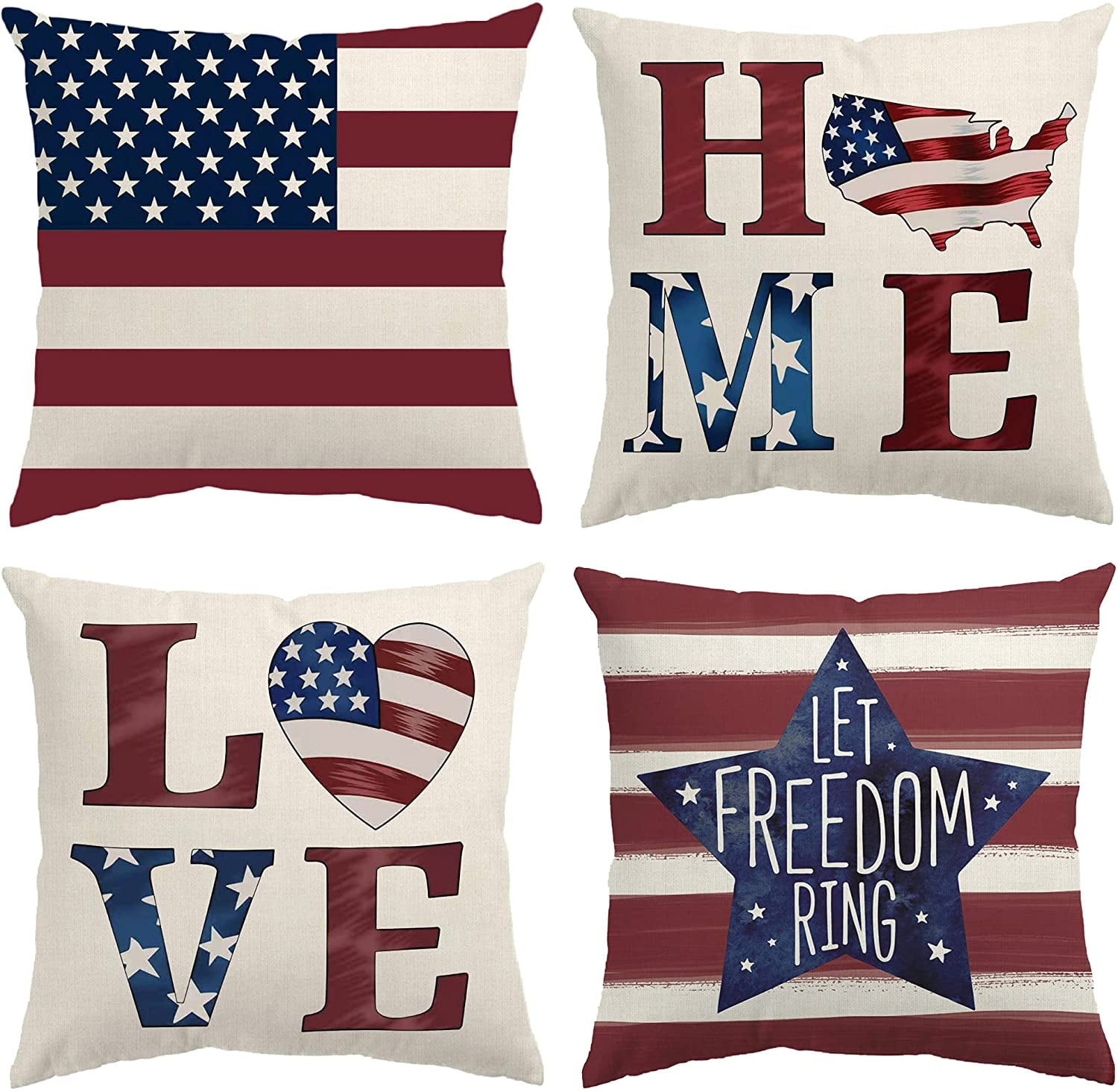 4th of 2025 july throw pillows