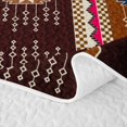 thumbnail image 5 of Erosebridal Brown Aztec Strip Bed Spread Queen,Western Tribal Queen Coverlet Set For Boys,3-Piece, 5 of 7