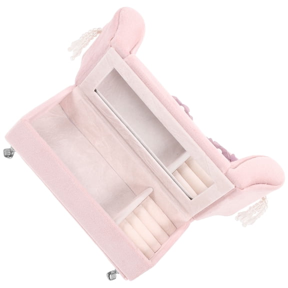 UPOUART Couch-Shaped Trinket Box in Violet Fabric for Stylish Storage